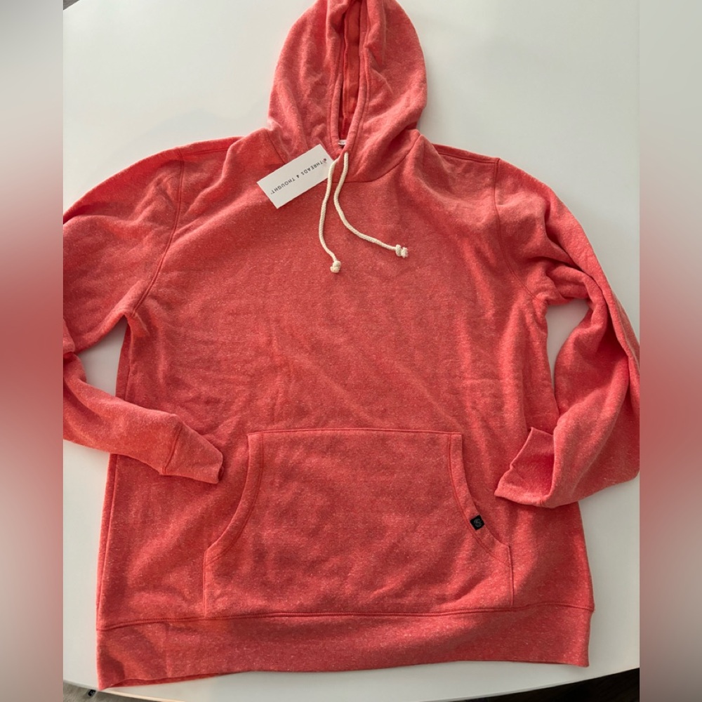 New with tags mens Thread 4 thoughts xl hoodie/ coral orange.